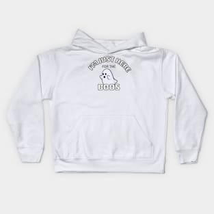 I'm Just Here for the Boos Ghost Halloween Kids Hoodie